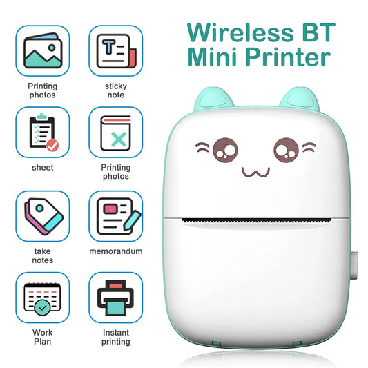 Mini Printer Portable Bluetooth Wireless Smart Label Thermal Portable