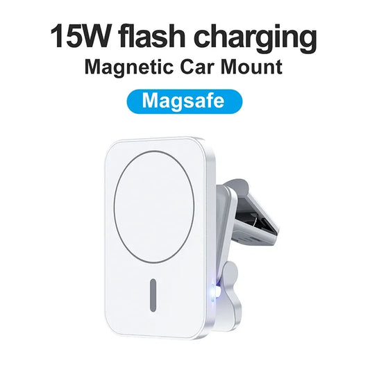15W Fast Magnetic Wireless Charger Car Air Vent Phone Holder Mount